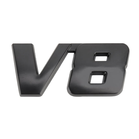 V8 Connect Shape Car Metal Body Decorative Sticker, Size : L (Black) by buy2fix