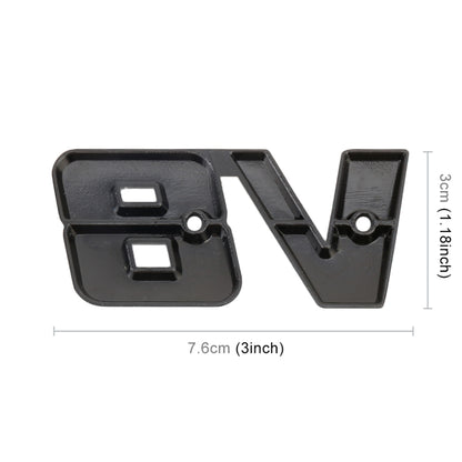 V8 Connect Shape Car Metal Body Decorative Sticker, Size : L (Black) by buy2fix