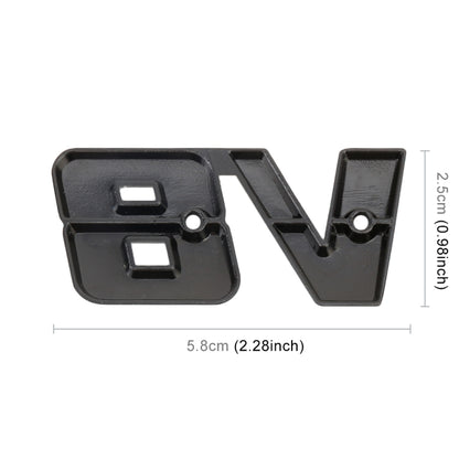 V8 Connect Shape Car Metal Body Decorative Sticker, Size : S (Black) by buy2fix