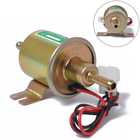 HEP-02A 24V Electric Fuel Pump for Car modification(Gold) - Engine Fittings by buy2fix | Online Shopping UK | buy2fix