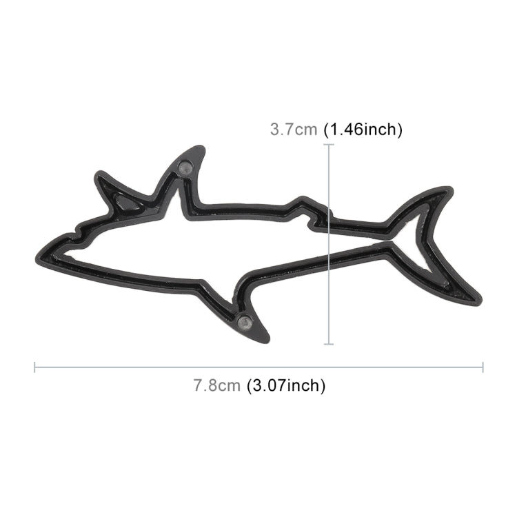 Shark Shape Car Metal Body Decorative Sticker by buy2fix