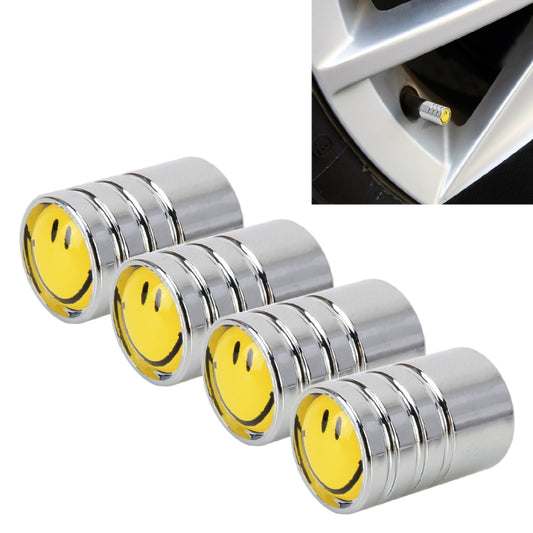 4 PCS Smile Pattern Gas Cap Mouthpiece Cover Gas Cap Tire Cap Car Motor Bicycle Tire Valve Caps - Tire Valve Caps by buy2fix | Online Shopping UK | buy2fix