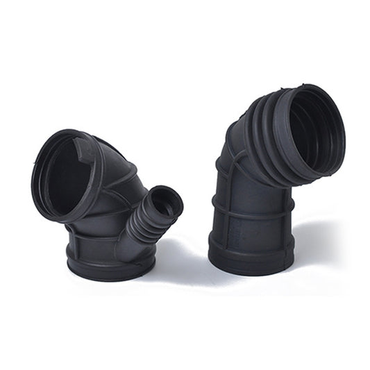 A1233 Fuel Connector Air Intake Boot 13541705209 + Throttle Connection Air Hose 13541438759 for BMW(Black) - Air Intake System by buy2fix | Online Shopping UK | buy2fix
