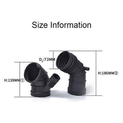 A1233 Fuel Connector Air Intake Boot 13541705209 + Throttle Connection Air Hose 13541438759 for BMW(Black) - Air Intake System by buy2fix | Online Shopping UK | buy2fix