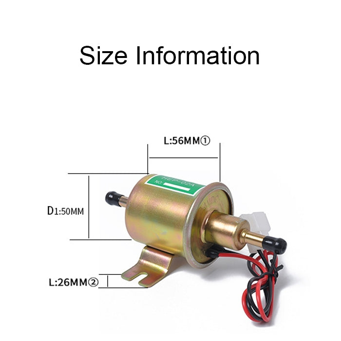 HEP-02A 12V Electric Fuel Pump for Car modification - Engine Fittings by buy2fix | Online Shopping UK | buy2fix