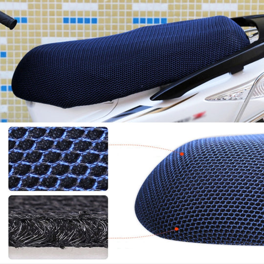 Waterproof Motorcycle Sun Protection Heat Insulation Seat Cover Prevent Bask In Seat Scooter Cushion Protect, Size: M, Length: 60-70cm; Width: 40-45cm(Blue)
