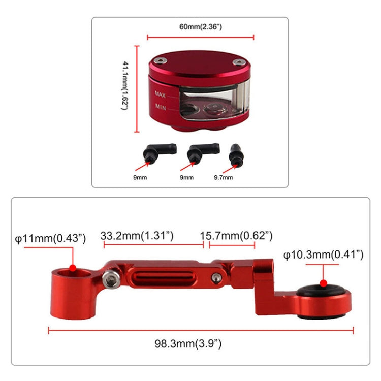 Motorcycle Modification Parts Front Brake Fluid Oil Universal Brake Oil Cup for Kawasaki / Suzuki(Black) - Motorbike Brakes by buy2fix | Online Shopping UK | buy2fix