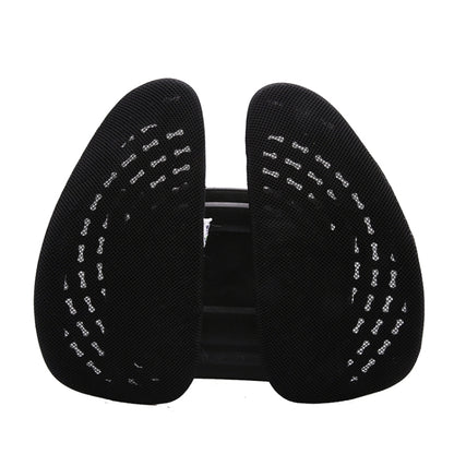 Car Lumbar Support Office Seat Belt Backrest Double Cushion Car Home Massage Lumbar Ice Silk Pillow (Black) by buy2fix