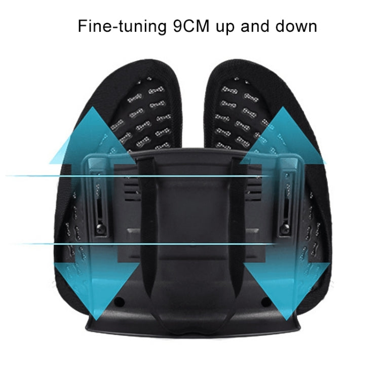 Car Lumbar Support Office Seat Belt Backrest Double Cushion Car Home Massage Lumbar Ice Silk Pillow (Black) by buy2fix