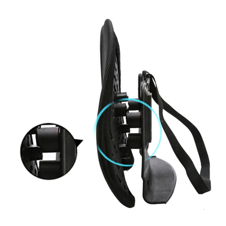 Car Lumbar Support Office Seat Belt Backrest Double Cushion Car Home Massage Lumbar Ice Silk Pillow (Black) by buy2fix