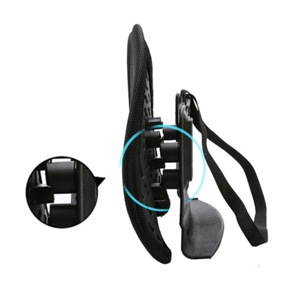 Car Lumbar Support Office Seat Belt Backrest Double Cushion Car Home Massage Lumbar Ice Silk Pillow (Black) by buy2fix