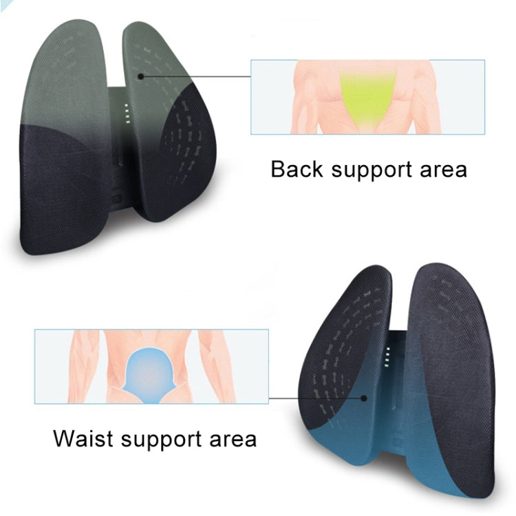 Car Lumbar Support Office Seat Belt Backrest Double Cushion Car Home Massage Lumbar Ice Silk Pillow (Black) by buy2fix