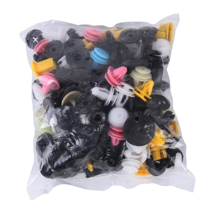 100 PCS Hole Plastic Rivets Fastener Push Clips(Colors) by buy2fix