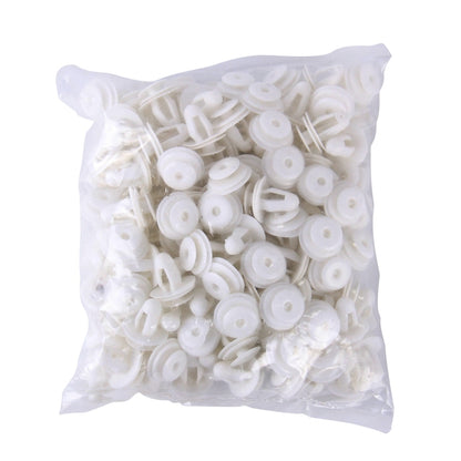 100 PCS Hole Plastic Rivets Fastener Push Clips(White) by buy2fix