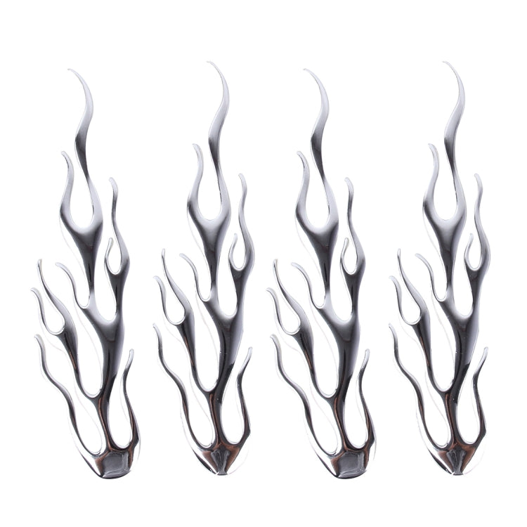 Flame Pattern Car Stickers(Silver) by buy2fix