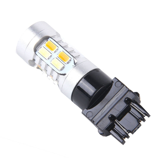2 PCS T25/3157 10W 1000 LM 6000K White + Yellow Light Turn Signal Light with 20 SMD-5730-LED Lamps And Len. DC 12-24V - Arrow Turn Lights by buy2fix | Online Shopping UK | buy2fix