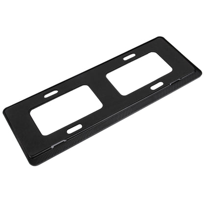 2 PCS Car License Plate Carbon Fiber Bracket Frame Holder Stand Mount(Black) by buy2fix