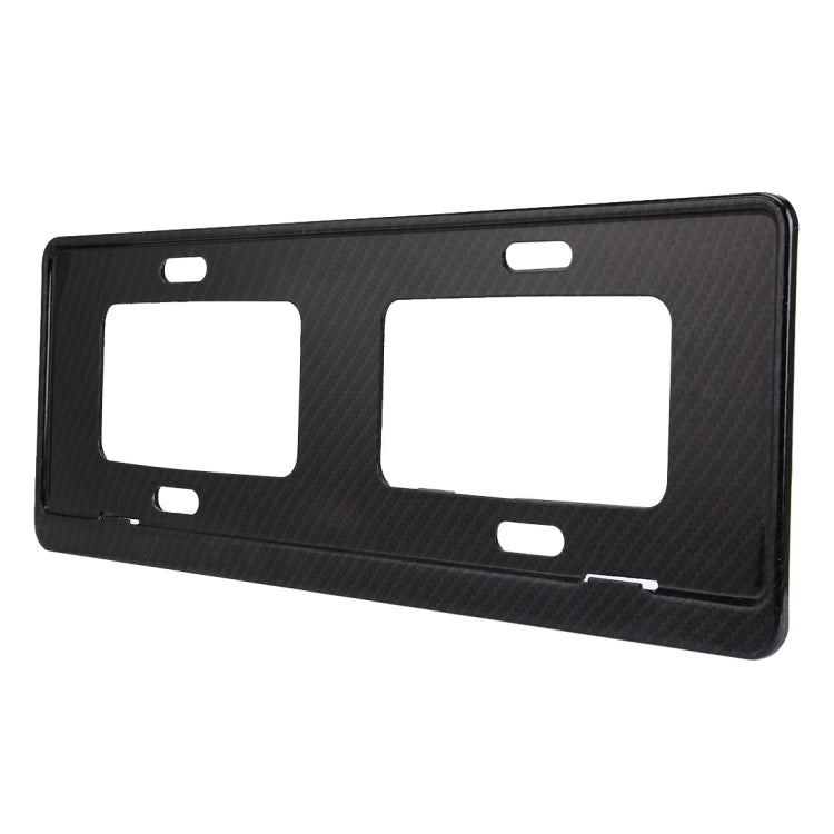2 PCS Car License Plate Carbon Fiber Bracket Frame Holder Stand Mount(Black) by buy2fix