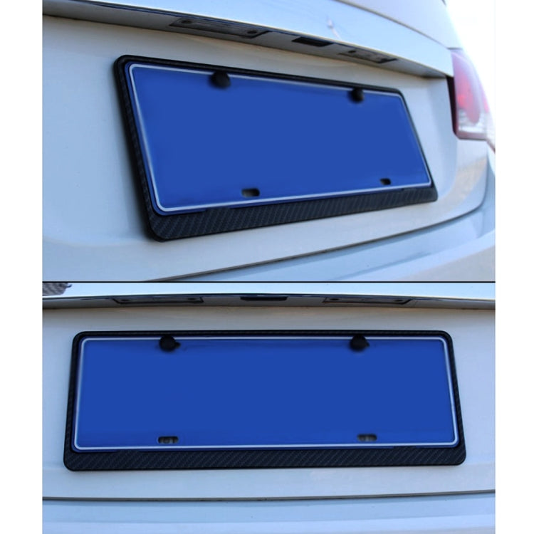 2 PCS Car License Plate Carbon Fiber Bracket Frame Holder Stand Mount(Black) by buy2fix