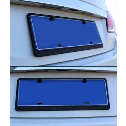 2 PCS Car License Plate Carbon Fiber Bracket Frame Holder Stand Mount(Black) by buy2fix