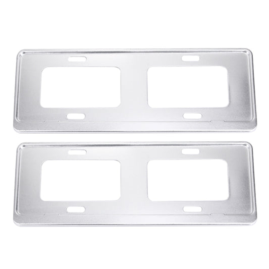 2 PCS Car License Plate Magnesium Alloy Bracket Frame Holder Stand Mount(Silver) by buy2fix