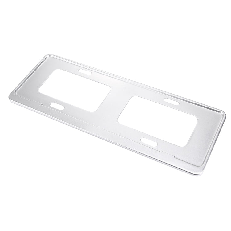2 PCS Car License Plate Magnesium Alloy Bracket Frame Holder Stand Mount(Silver) by buy2fix