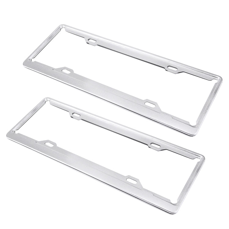 2 PCS Car License Plate Aerospace Aluminum Bracket Frame Holder Stand Mount, Size: 440mm x 140mm(Silver) by buy2fix