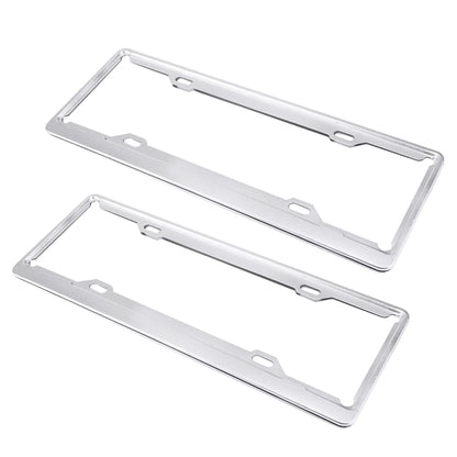 2 PCS Car License Plate Aerospace Aluminum Bracket Frame Holder Stand Mount, Size: 440mm x 140mm(Silver) by buy2fix