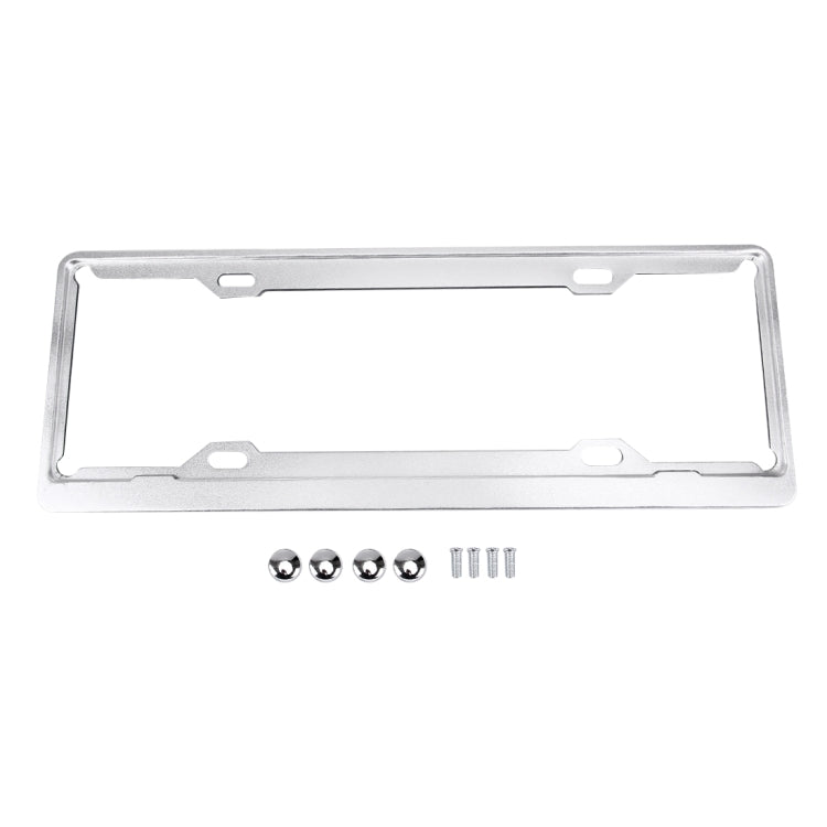 2 PCS Car License Plate Aerospace Aluminum Bracket Frame Holder Stand Mount, Size: 440mm x 140mm(Silver) by buy2fix