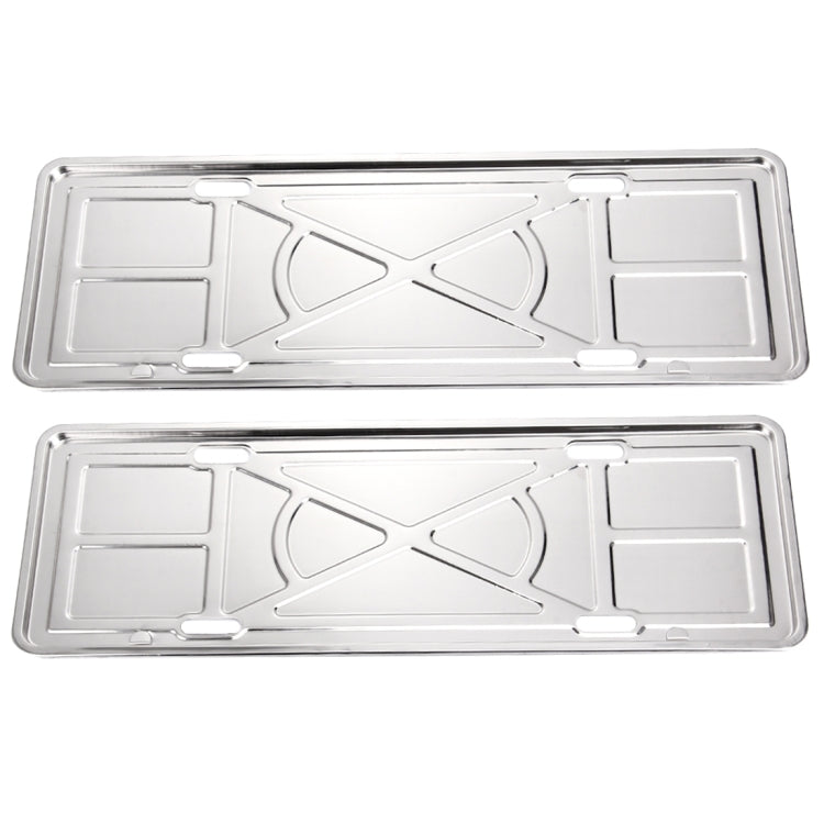 2 PCS Car License Plate Aluminium Alloy Bracket Frame Holder Stand Mount(Silver) by buy2fix