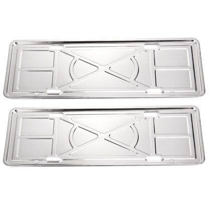 2 PCS Car License Plate Aluminium Alloy Bracket Frame Holder Stand Mount(Silver) by buy2fix