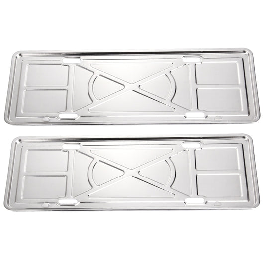 2 PCS Car License Plate Aluminium Alloy Bracket Frame Holder Stand Mount(Silver) by buy2fix