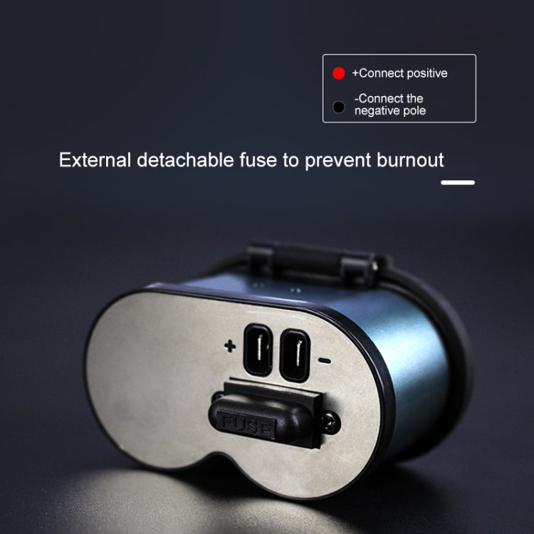 Portable Motorcycle Aluminum Alloy Dual USB Charger Cigarette Lighter (Black) - In Car by buy2fix | Online Shopping UK | buy2fix
