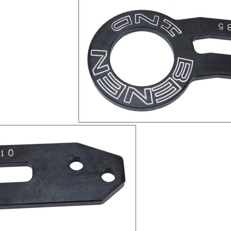 Benen Aluminum Alloy Rear Tow Towing Hook Trailer Ring for Universal Car Auto with Two Screw Holes(Black) by buy2fix