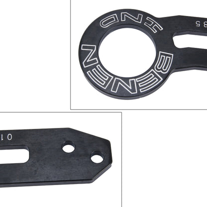 Benen Aluminum Alloy Rear Tow Towing Hook Trailer Ring for Universal Car Auto with Two Screw Holes(Black) by buy2fix