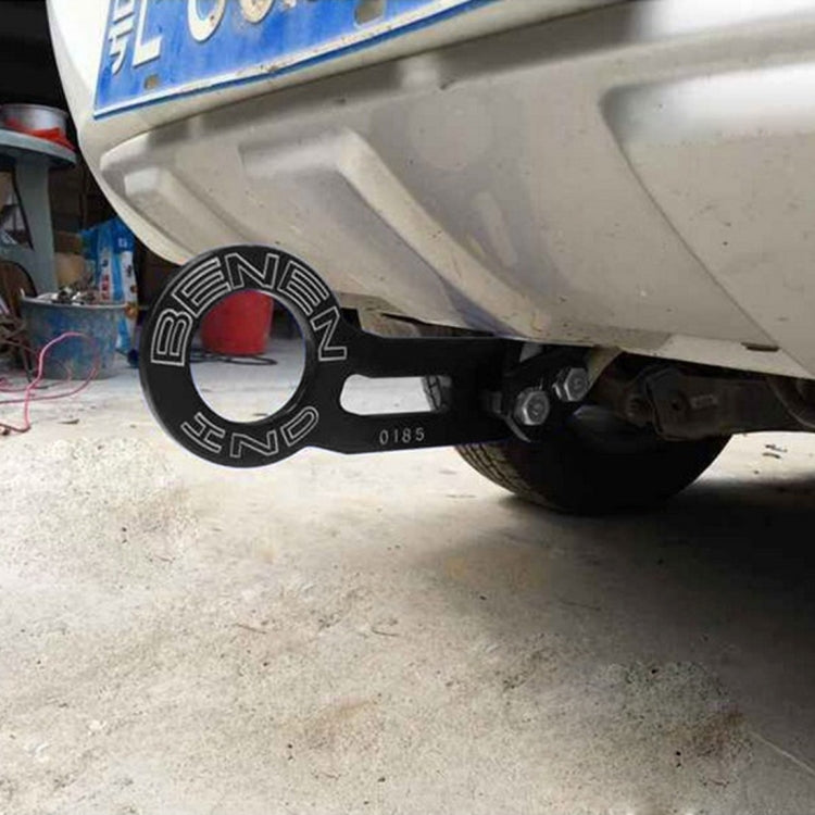 Benen Aluminum Alloy Rear Tow Towing Hook Trailer Ring for Universal Car Auto with Two Screw Holes(Black) by buy2fix
