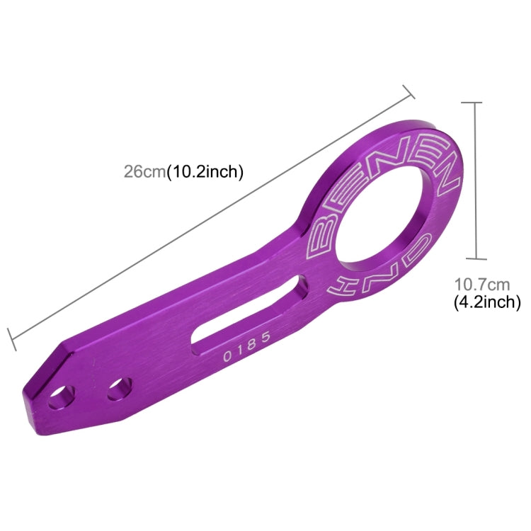 Benen Aluminum Alloy Rear Tow Towing Hook Trailer Ring for Universal Car Auto with Two Screw Holes(Purple) by buy2fix