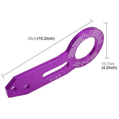 Benen Aluminum Alloy Rear Tow Towing Hook Trailer Ring for Universal Car Auto with Two Screw Holes(Purple) by buy2fix