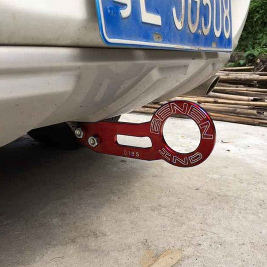 Benen Aluminum Alloy Rear Tow Towing Hook Trailer Ring for Universal Car Auto with Two Screw Holes(Red) - Towing Bars by buy2fix | Online Shopping UK | buy2fix