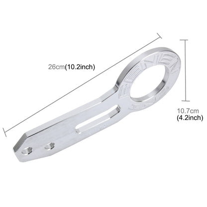 Benen Aluminum Alloy Rear Tow Towing Hook Trailer Ring for Universal Car Auto with Two Screw Holes(Silver) by buy2fix
