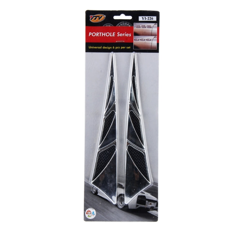 YI-226 2 PCS Car Side Air Intake Flow Vent Fender Decorative Stickers Cover by buy2fix