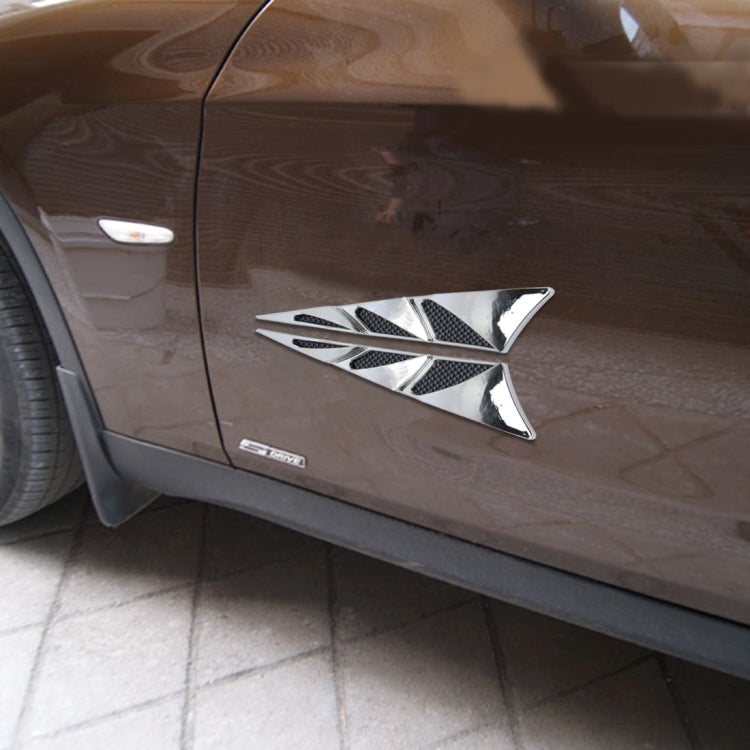 YI-226 2 PCS Car Side Air Intake Flow Vent Fender Decorative Stickers Cover by buy2fix