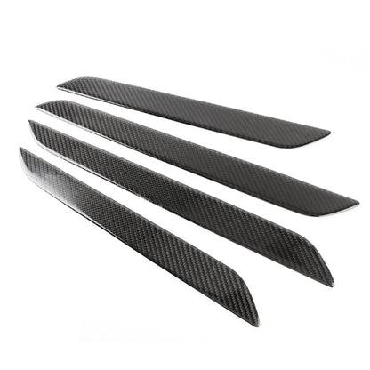 4 PCS Carbon Fibre Car Door Panel Decorative Sticker for Audi Q3 - Car Interior Mouldings by buy2fix | Online Shopping UK | buy2fix