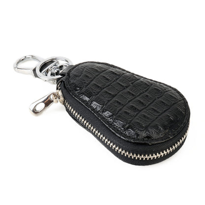 Universal Leather Crocodile Texture Waist Hanging Zipper Wallets Key Holder Bag (No Include Key)(Black) by buy2fix