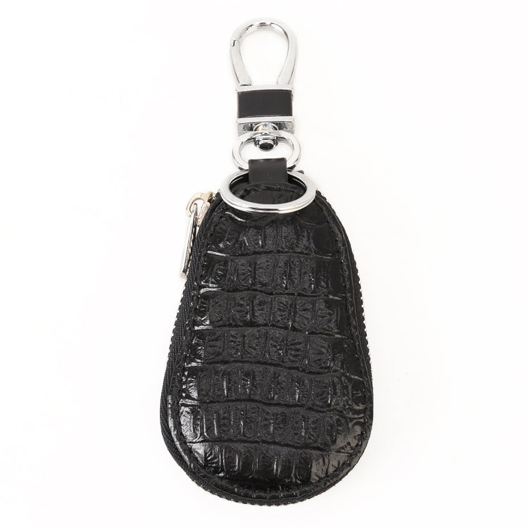 Universal Leather Crocodile Texture Waist Hanging Zipper Wallets Key Holder Bag (No Include Key)(Black) by buy2fix