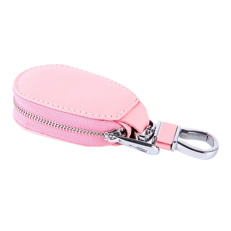 Universal Leather Crocodile Texture Waist Hanging Zipper Wallets Key Holder Bag (No Include Key)(Pink) by buy2fix