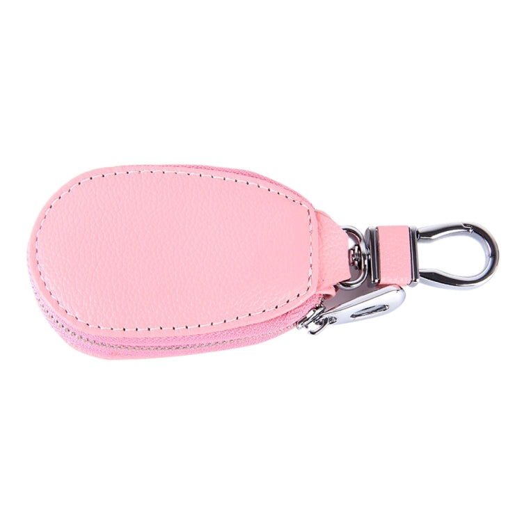 Universal Leather Crocodile Texture Waist Hanging Zipper Wallets Key Holder Bag (No Include Key)(Pink) by buy2fix