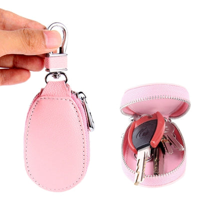 Universal Leather Crocodile Texture Waist Hanging Zipper Wallets Key Holder Bag (No Include Key)(Pink) by buy2fix
