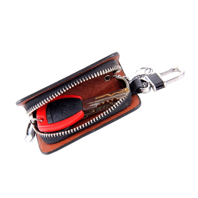 Universal Leather Roots Texture Waist Hanging Zipper Wallets Key Holder Bag (No Include Key)(Black) by buy2fix