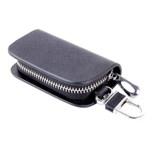 Universal Leather Denim Texture Waist Hanging Zipper Wallets Key Holder Bag (No Include Key)(Black) by buy2fix